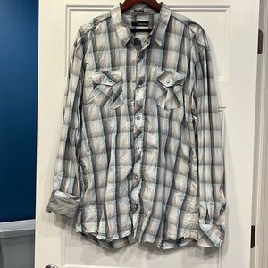 Buckle black long sleeve button down